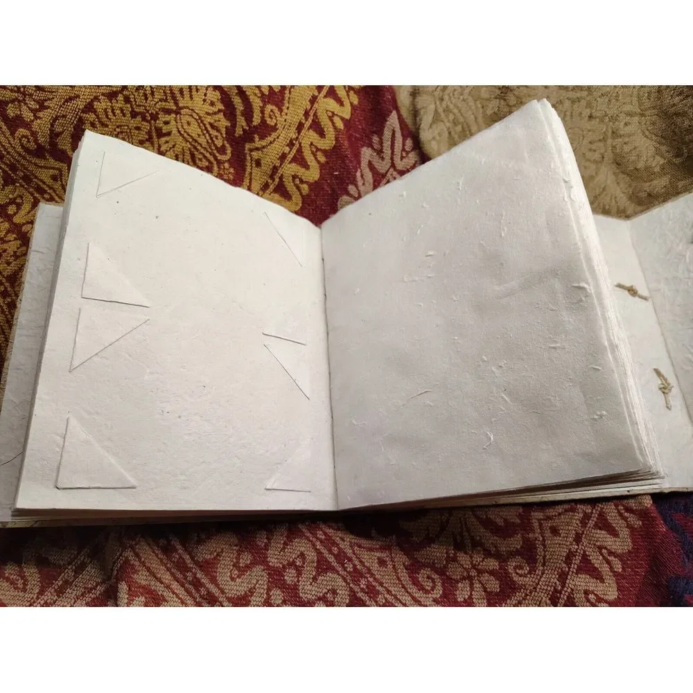 Vintage Laos Photo Album Hand Made 3D Image of Elephants Cloth Photo Sheets 4x6